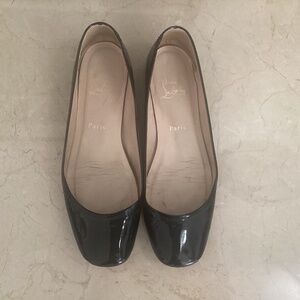 Christian Louboutin black patent flats
